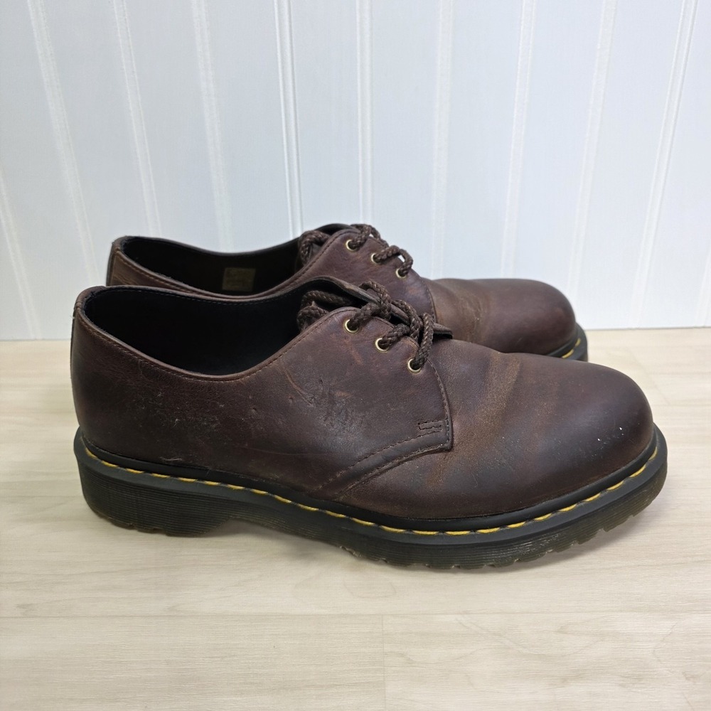 Dr. Martens 1461 Crazy Horse Waxed Full Grain Leather Oxford Shoes Men's Size 10